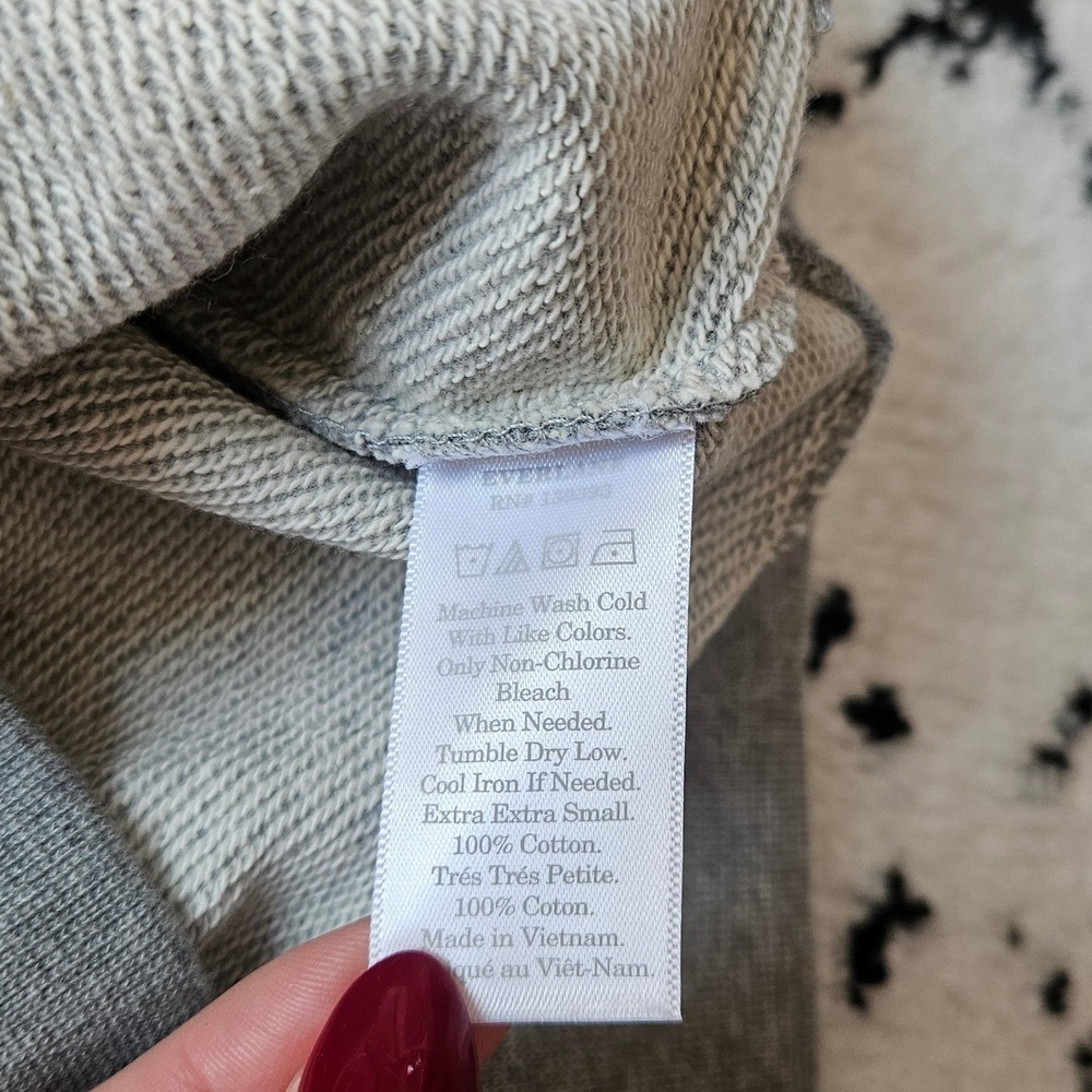 Everlane The Classic French Terry Crewneck Sweatshirt Heather Gray XXS‎ - Picture 10 of 13